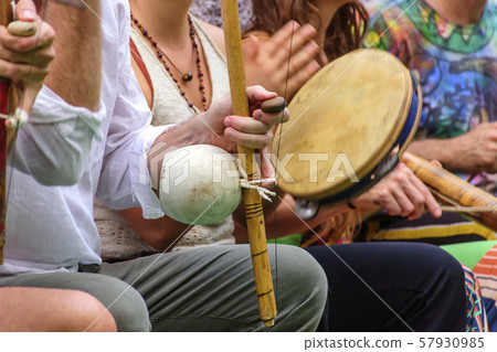 Brazilian berimbau and others instruments player Brazilian berimbau and others instruments player 57930985