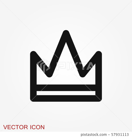 Crown Icon in trendy flat style isolated on - Stock Illustration ...