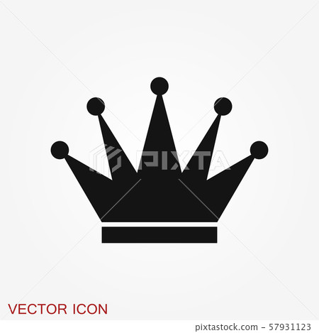 Crown Icon in trendy flat style isolated on - Stock Illustration ...
