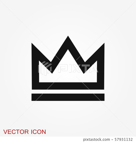 Crown Icon in trendy flat style isolated on - Stock Illustration ...