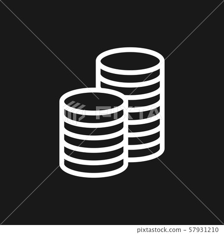 Coins Icon isolated on background. Money symbol Coins Icon isolated on background. Money symbol 57931210