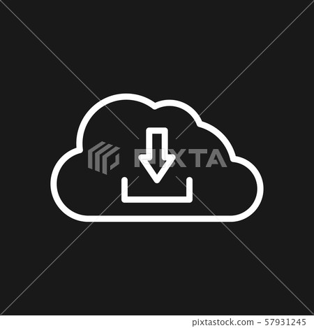 Cloud icon, outline and solid vector illustration 57931245