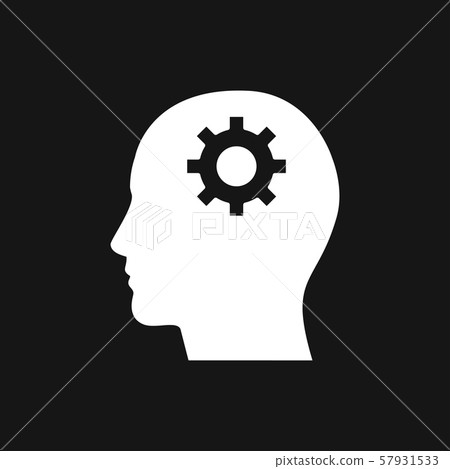 Brain vector icon. Simple illustration isolated on - Stock Illustration ...