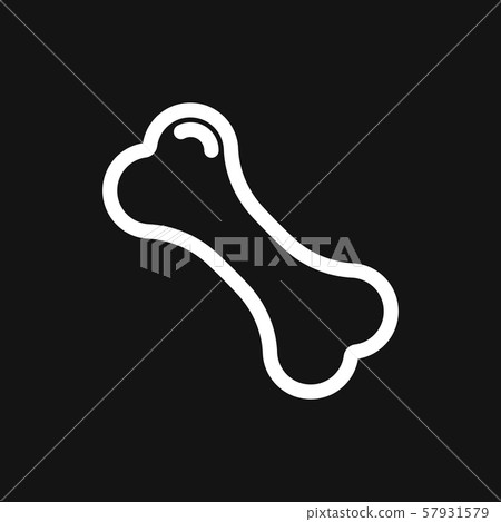 Bone flat icon. Single high quality symbol Bone flat icon. Single high quality symbol 57931579
