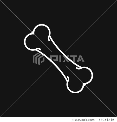 Bone flat icon. Single high quality symbol 57931816