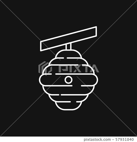 Beehive vector icon. beehive sign on background. - Stock Illustration ...