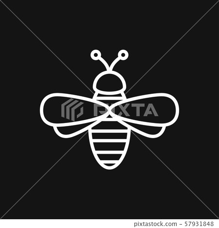 Honey bee icon. Farm animal sign. Graph symbol Honey bee icon. Farm animal sign. Graph symbol 57931848