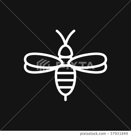 Honey bee icon. Farm animal sign. Graph symbol Honey bee icon. Farm animal sign. Graph symbol 57931849
