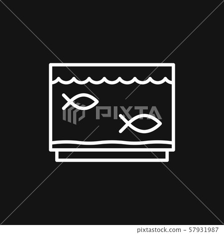 Aquarium fish vector icon. Flat aquarium fish icon Aquarium fish vector icon. Flat aquarium fish icon 57931987