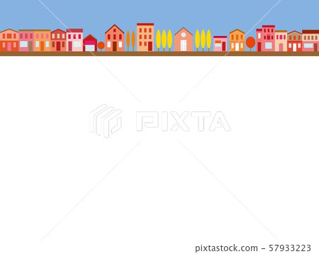 Cityscape autumn blue sky Cityscape autumn blue sky 57933223