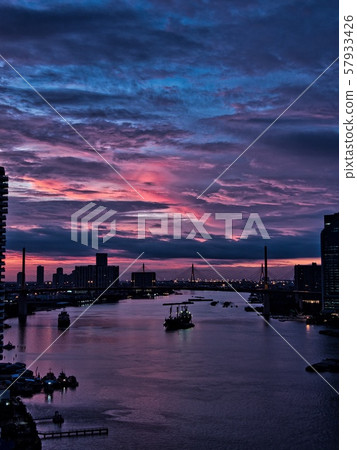 Evening view of the river 2 57933426