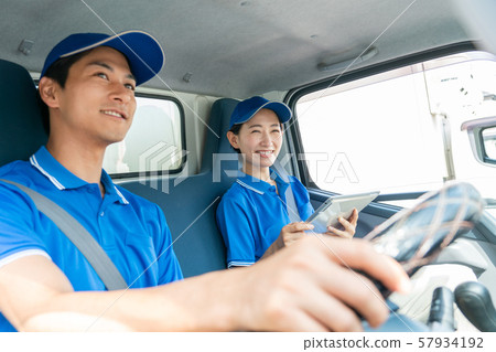 Driver truck delivery business delivery business image 57934192