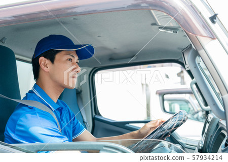 Driver man truck delivery delivery image Driver man truck delivery delivery image 57934214