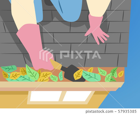 Hurricane Preparedness Empty Rain Gutter 57935385