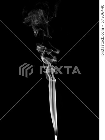 White smoke on black background 57936440