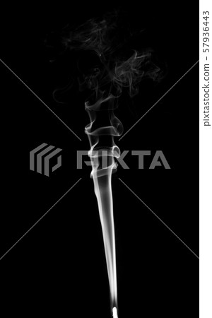 White smoke on black background 57936443