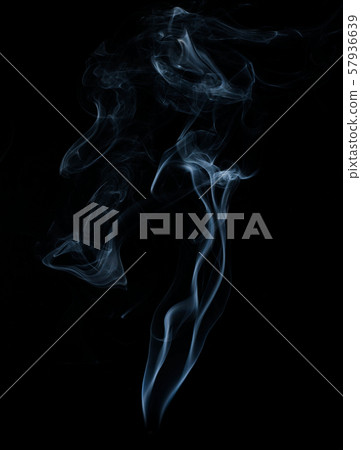 White smoke on black background White smoke on black background 57936639