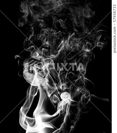 White smoke on black background White smoke on black background 57936733