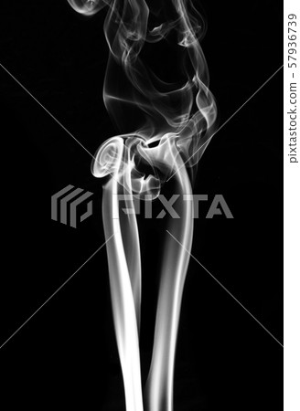 White smoke on black background White smoke on black background 57936739