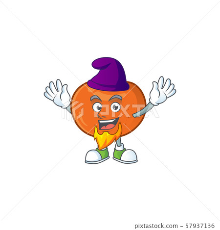 Elf fresh tangerine juicy in cartoon character. 57937136