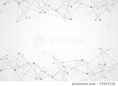 Abstract connecting dots and lines with geometric - Stock Illustration ...