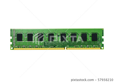 Image of a ram memory on a white background. 57938210