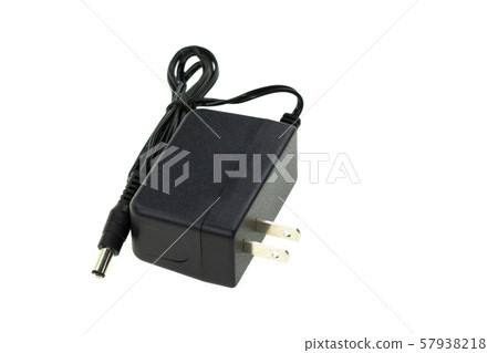 Image of Black Electric power adapter isolated on Image of Black Electric power adapter isolated on 57938218