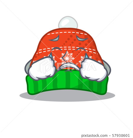 Crying winter hat in a cartoon bag Crying winter hat in a cartoon bag 57938601
