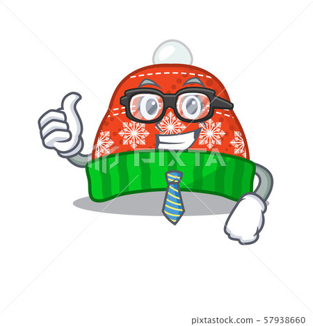 Businessman winter hat in the mascot shape 57938660