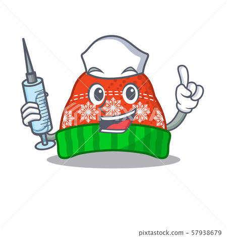 Nurse winter hat in the mascot shape Nurse winter hat in the mascot shape 57938679