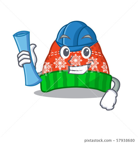 Architect winter hat in the mascot shape Architect winter hat in the mascot shape 57938680