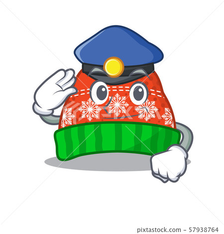 Police winter hat isolated in the character 57938764