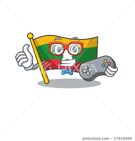 Gamer Flag myanmar character shaped on cartoon 57938989
