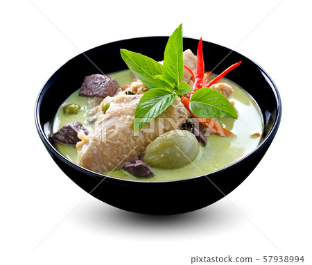 Green curry chicken , Thai cuisine 57938994