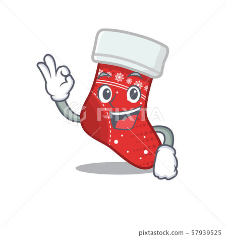 Okay christmas stocking isolated in the mascot Okay christmas stocking isolated in the mascot 57939525