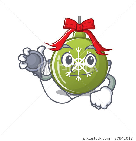 Doctor christmas ball green with the character 57941018