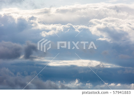 Thick beautiful clouds and clouds in the sky. 57941883