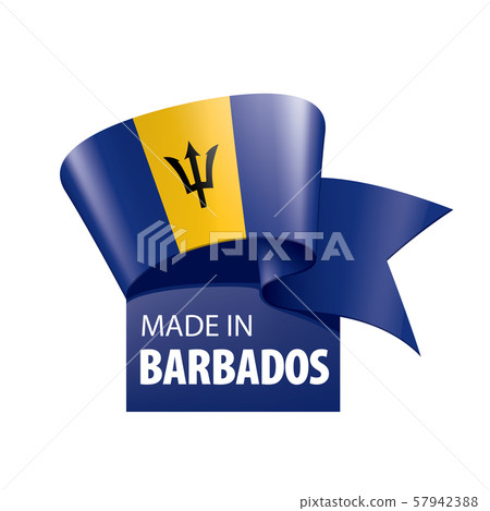 Barbados flag, vector illustration on a white background. Barbados flag, vector illustration on a white background. 57942388