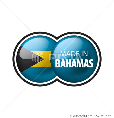 Bahamas flag, vector illustration on a white background Bahamas flag, vector illustration on a white background 57942556
