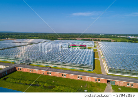 greenhouse complex panorama from the height 57942889