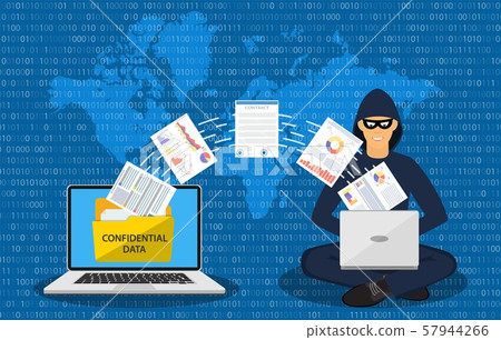 Data phishing, hacker attack. 57944266