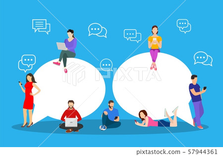 Chat talk. people for sending messages Chat talk. people for sending messages 57944361