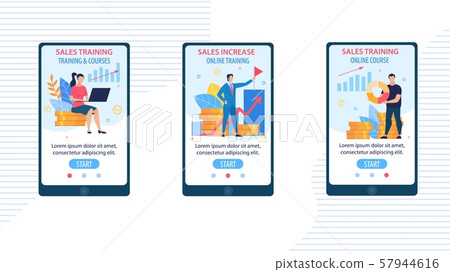 Informative Flyer Set Sales Increase and Courses. Informative Flyer Set Sales Increase and Courses. 57944616