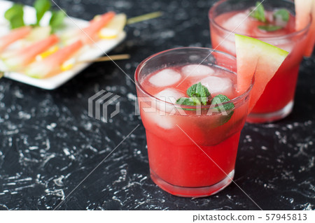 Refreshing summer drink watermelon lemonade Refreshing summer drink watermelon lemonade 57945813