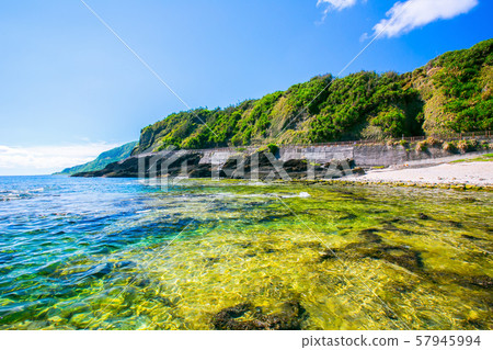 臺灣綠島自然景觀Asia Taiwan green island natural landscape 57945994