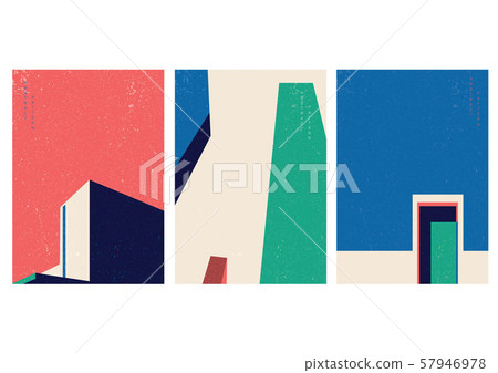 Building background with geometric pattern vector. Landscape template with grunge texture. Building background with geometric pattern vector. Landscape template with grunge texture. 57946978