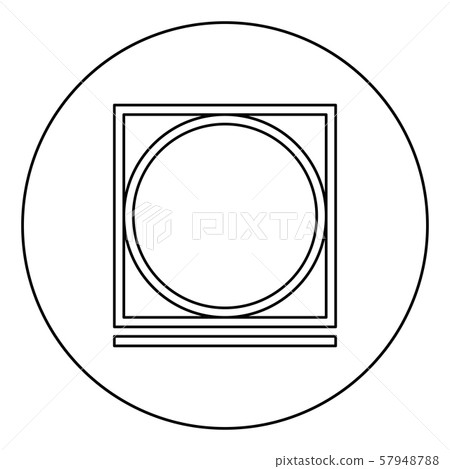 Drum drying in machine easy mode Clothes care symbols Washing concept Laundry sign icon in circle 57948788
