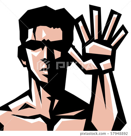 Businessman, office worker, man, naked, upper body, facial expression, simple, 57948892