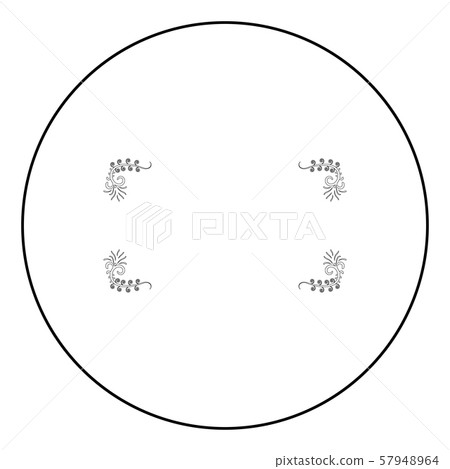 Froral board Art frame icon in circle round 57948964