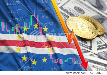 Cabo verde flag and cryptocurrency falling trend Cabo verde flag and cryptocurrency falling trend 57950633